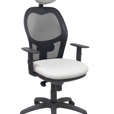 Jorquera black mesh chair bali light gray seat with fixed headboard