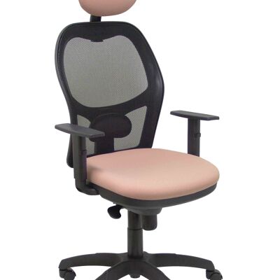 Jorquera black mesh chair pale pink bali seat with fixed headboard