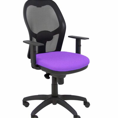 Jorquera black mesh chair bali lilac seat with fixed headboard