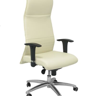 Fauteuil en similicuir crème Albacete XL jusqu'à 160 kg