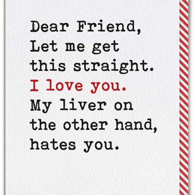 Funny Card - My Liver Hates You