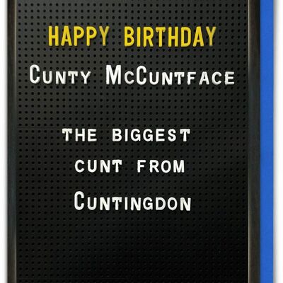 Funny Card - Cunty McCuntface