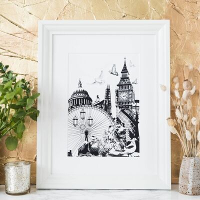 London Print - Framed