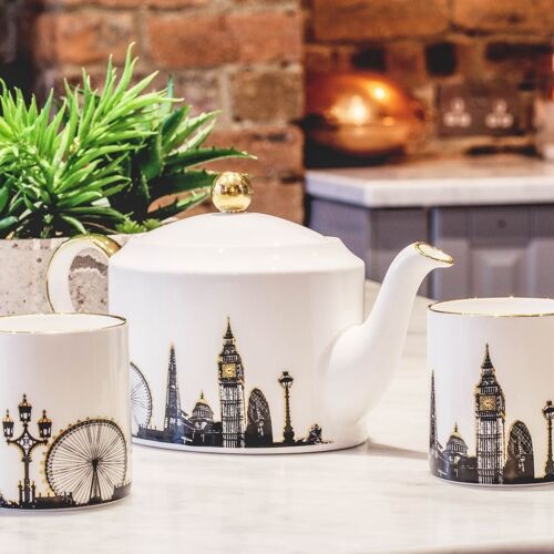 London Teapot - Gold handle