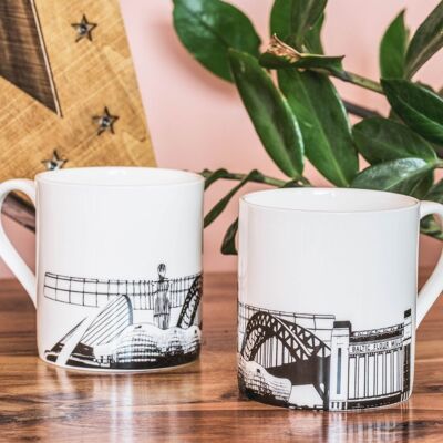 Newcastle flache Skyline-Tasse