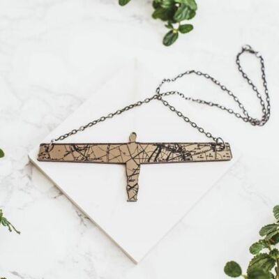 Metallic - Angel of the North necklace - Bronze