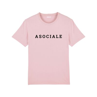 T-shirt "Asociale" - Femme - Couleur Rose