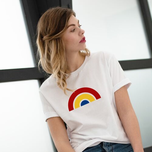 T-shirt "Arc-en-ciel" - Femme - Couleur Blanc