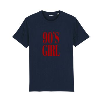T-shirt "90'S GIRL" - Femme - Couleur Bleu Marine