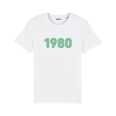 T-shirt "1980" - Femme - Couleur Blanc