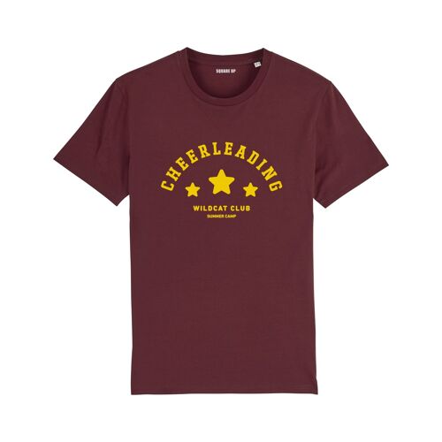 T-shirt " Cheerleading" - Femme - Couleur Bordeaux