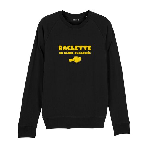 Sweatshirt "Raclette en bande organisée" - Homme - Couleur Noir