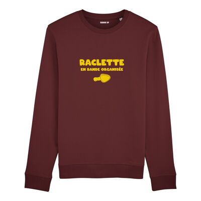 Sweatshirt "Raclette in an organized gang" - Men - Bordeaux color