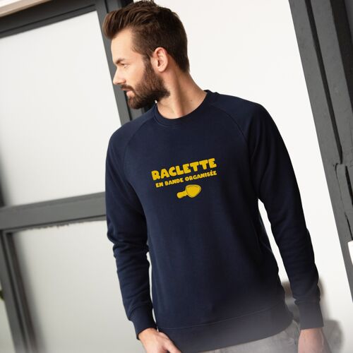 Sweatshirt "Raclette en bande organisée" - Homme - Couleur Bleu Marine