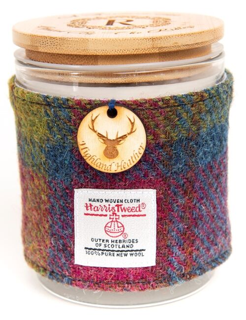 Harris Tweed Wrapped Heather Scented Soy Candle