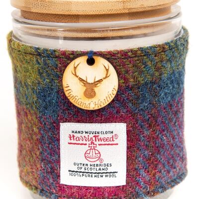 Harris Tweed Wrapped Heather Scented Soy Candle