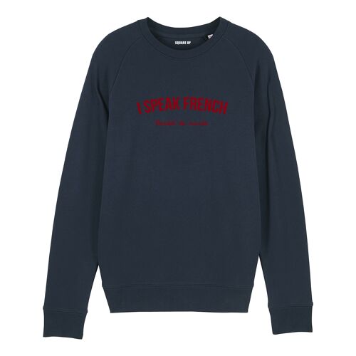 Sweatshirt "I speak French (bordel de merde)" - Homme - Couleur Bleu Marine