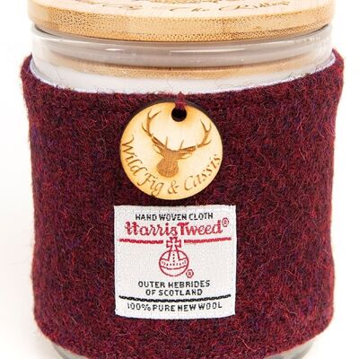 Harris Tweed Wrapped Wild Fig & Cassis Scented Soy Candle