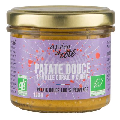 Tartinade patate douce et lentille corail au curry Bio 100g