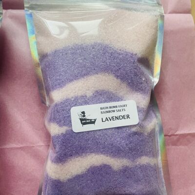 Rainbow bath salts - lavender & chamomile