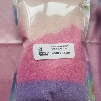 Rainbow bath salts - honey glow