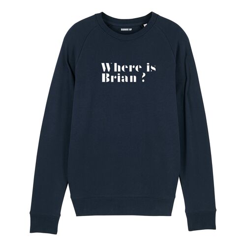 Sweat-shirt "Where is Brian ?" - Homme - Couleur Bleu Marine