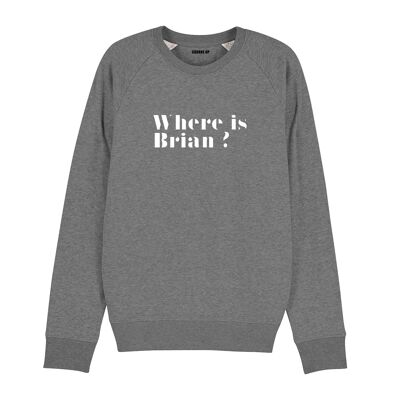 Sweatshirt "Wo ist Brian?" - Herren - Farbe Heather Grey