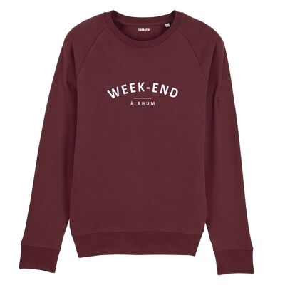 Sweatshirt "Week-end à rhum" - Herren - Farbe Bordeaux