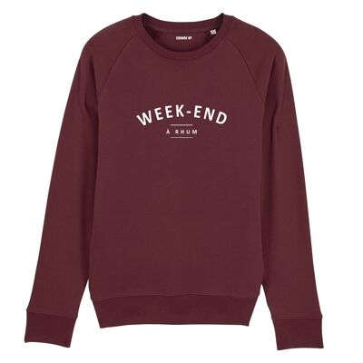 Sudadera "Week-end à rhum" - Hombre - Color burdeos