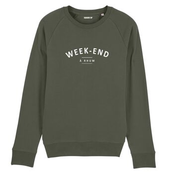 Sweat-shirt "Week-end à rhum" - Homme - Couleur Kaki