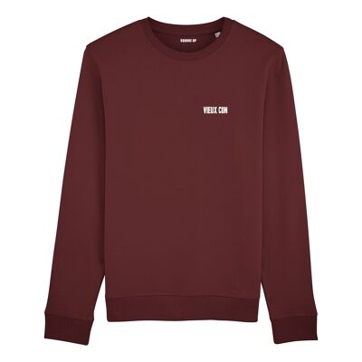 Sweatshirt "Vieux con" - Mann - Farbe Burgund