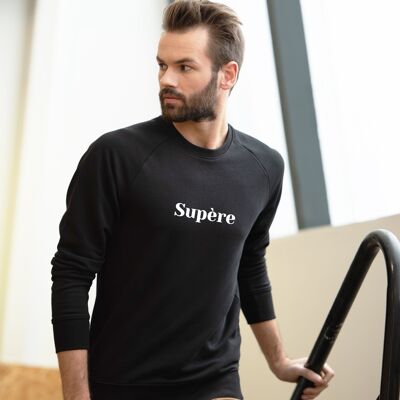 Sweat-shirt "Supère" - Homme - Couleur Noir