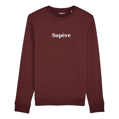 Sweat-shirt "Supère" - Homme - Couleur Bordeaux