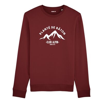 Sweat-shirt "Planté de bâton" - Homme - Couleur Bordeaux