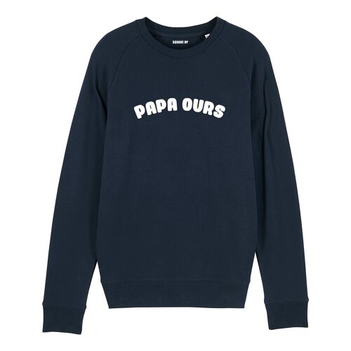 Sweat-shirt "Papa ours" - Homme - Couleur Bleu Marine