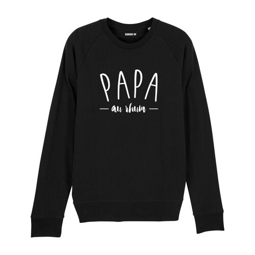 Sweat-shirt "Papa au rhum" - Homme - Couleur Noir