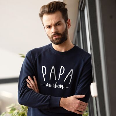 Sweat-shirt "Papa au rhum" - Homme - Couleur Bleu Marine