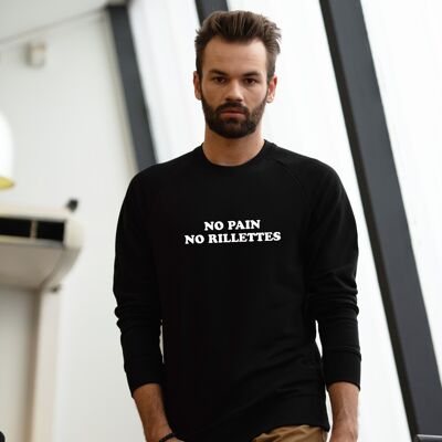 Sweat-shirt "No pain no rillettes" - Homme - Couleur Noir