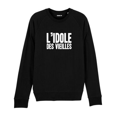 Sweat-shirt "L'idole des vieilles" - Homme - Couleur Noir