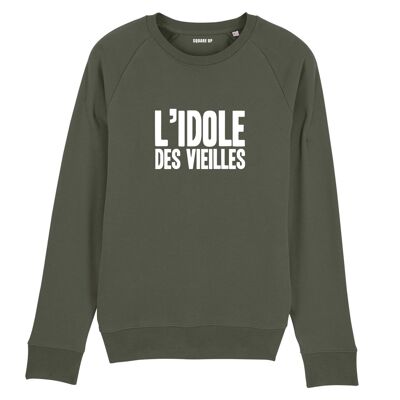 Sweat-shirt "L'idole des vieilles" - Homme - Couleur Kaki