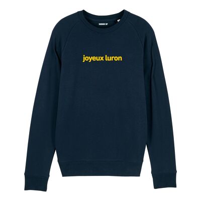 "Joyeux Luron" Sweatshirt - Men - Color Navy Blue