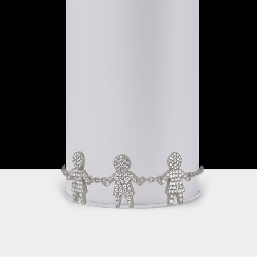 Charity Kids kindness Armband med kristaller i Silver