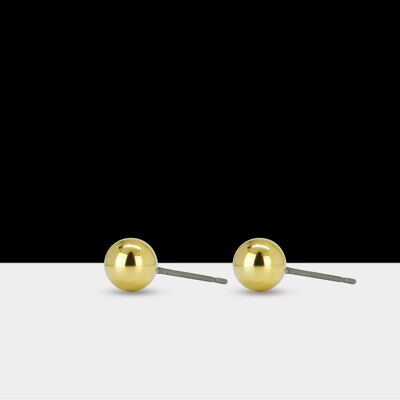Classic Ball 8mm Earrings Gold