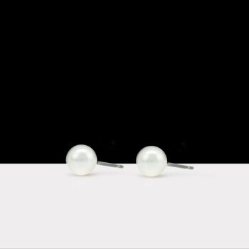 Boucles d'Oreilles Perles Classiques 6mm Doré 1