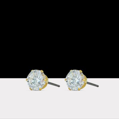 Classic Round Stud Earrings Gold
