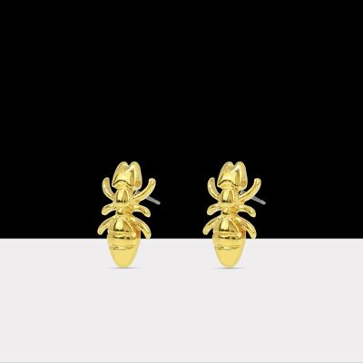 Edge Ant Earrings Gold