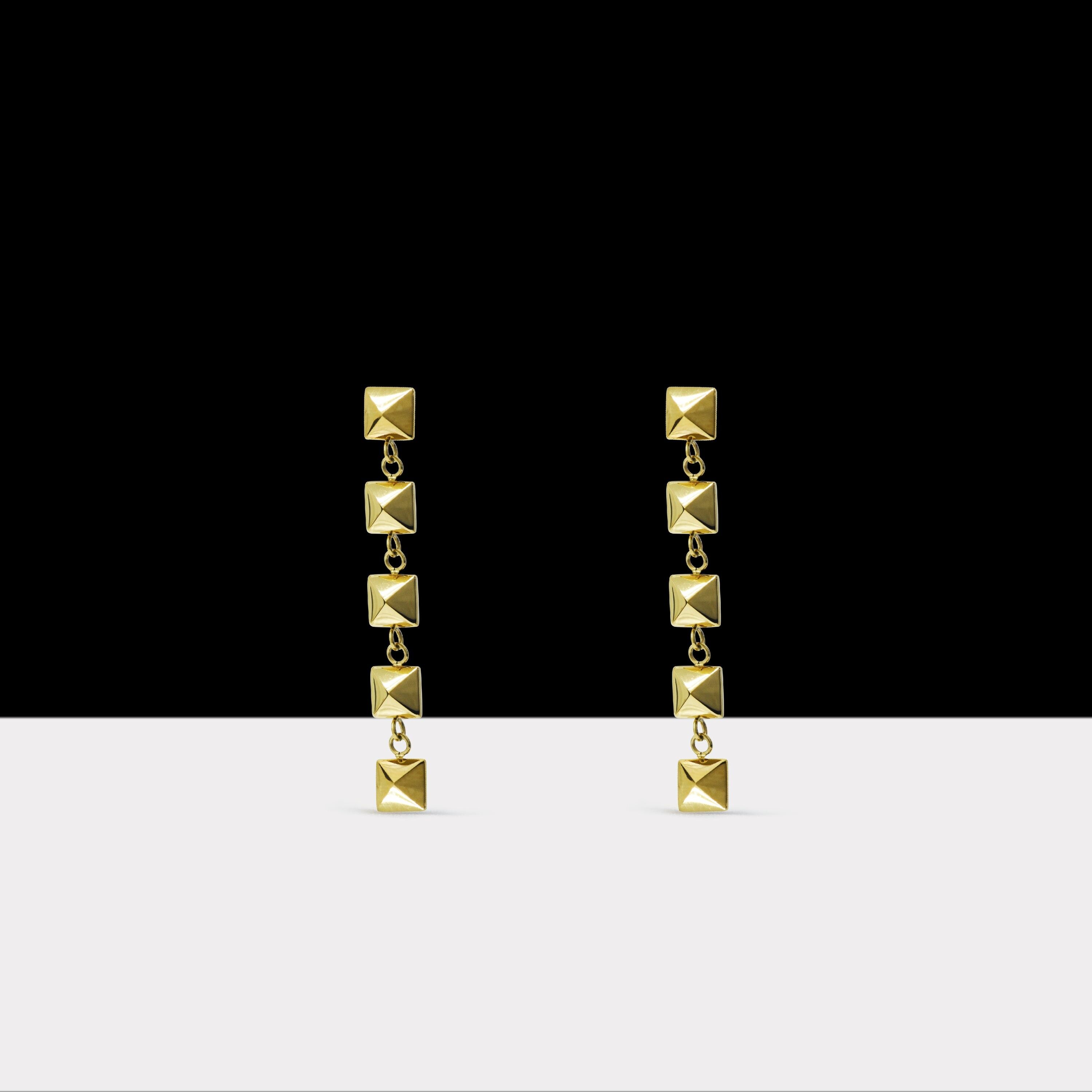 Rand hängende Ohrstecker Gold