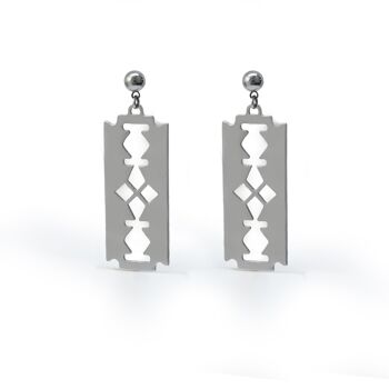 Boucles d'Oreilles Edge Razor Argent 2