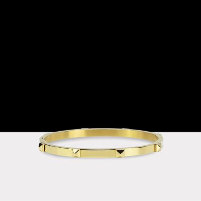 Rand-Ohrstecker-Armband Gold