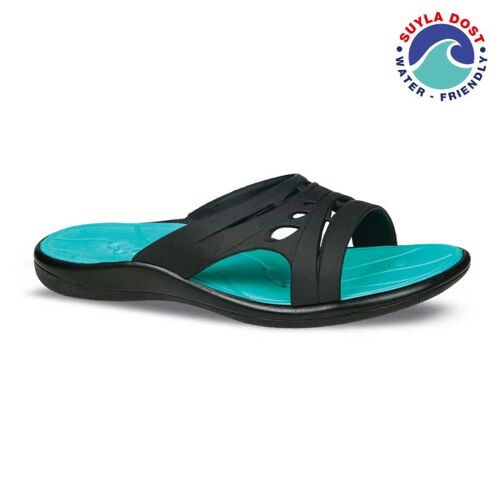 Ceyo Adult Sliders NEW-SPLASH-Z sizes 36-40 (UK size 3 ½ - 6 ½ UK) - 36 - BLACK